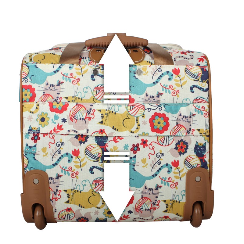 Lily Bloom Designer 15 Inch Carry On - Weekender Overnight Business Travel Luggage - Lightweight 2- Rolling Wheels Suitcase - Under Seat Rolling Bag for Women (Furry Friend) - Image 5